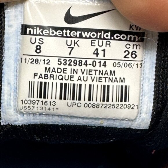 Nike Flyknit Trainer+ Shoes Mens Size 8 Pink Running Comfort Walking Sneakers - Picture 8 of 9